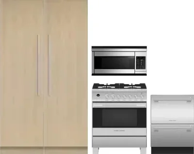 5 Piece Package Includes Refrigerator, Freezer, Range, Microwave And Dishwasher